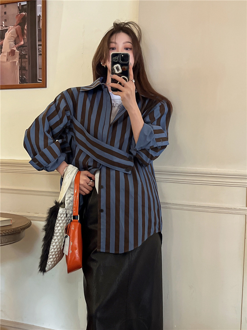 Koreanisches gestreiftes Hemd  – Embroidery Online Bewertung und Preis